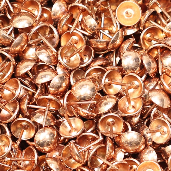 7/16 X 1/2 Decorative Tack Nails Orange Copper 100, 500, or 1000 