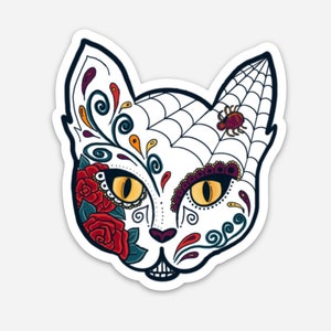 chat et roses, jour des morts