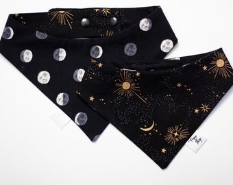 To the moon and back reversible dog bandana