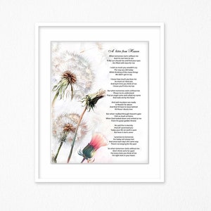 Cuando el mañana comienza sin mí / Carta del cielo / Pérdida de un ser querido / Poema conmemorativo / Pérdida de la madre / Pérdida del padre / Regalo de condolencia