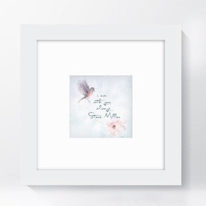 Je suis toujours avec vous, Matthieu 28:20 Verset biblique, Citations sur le mur, perte d’un être cher, Cadeau de sympathie, Perte de bébé, Art mural des Écritures
