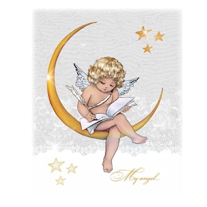 Angel Baby with Wings Png | Victorian Cherub Angel Png |  Newborn Angel Baby Clipart | Cute Baby with Wings  Png | Baby Angel Png