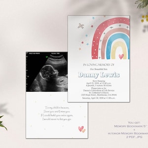 Bestattungs-Service-Programm Vorlage für Jungen Baby, Jungen Erinnerungs-Programm, Stillborn, Kleiner Engel, Feier des Lebens Junge, In liebevoller Erinnerung