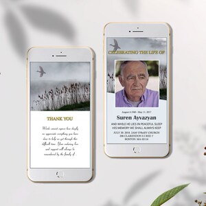 Digital funeral  program template for hunter, Clouds, Hunter, Ducks, Beautiful nature funeral program, in loving memory, Celebration of life