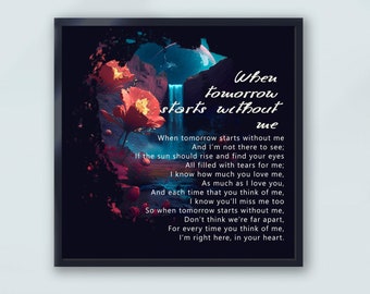 When tomorrow starts without me | Letter from heaven | Funeral poem | Memorial poem | Loss of loved one | Loss of brother | Loss of father