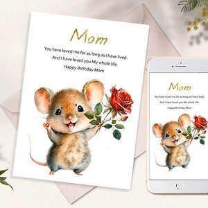 Geburtstagskarte für Mama | Grußkarte für Mama mit Gedicht | Geschenk für Mama von Kindern | Grußkarte für die beste Mama | Du bist die Welt für mich