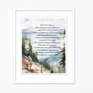 Cuando mañana comience sin mí, regalo del día del padre, pérdida de un ser querido, carta del cielo, poema de memoria, pérdida de papá, pérdida del abuelo.