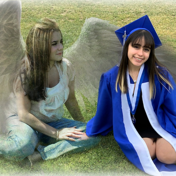 Add angel wings to a deceased family member, add a deceased loved one to any picture, add a person to a photo, adding wings to the deceased