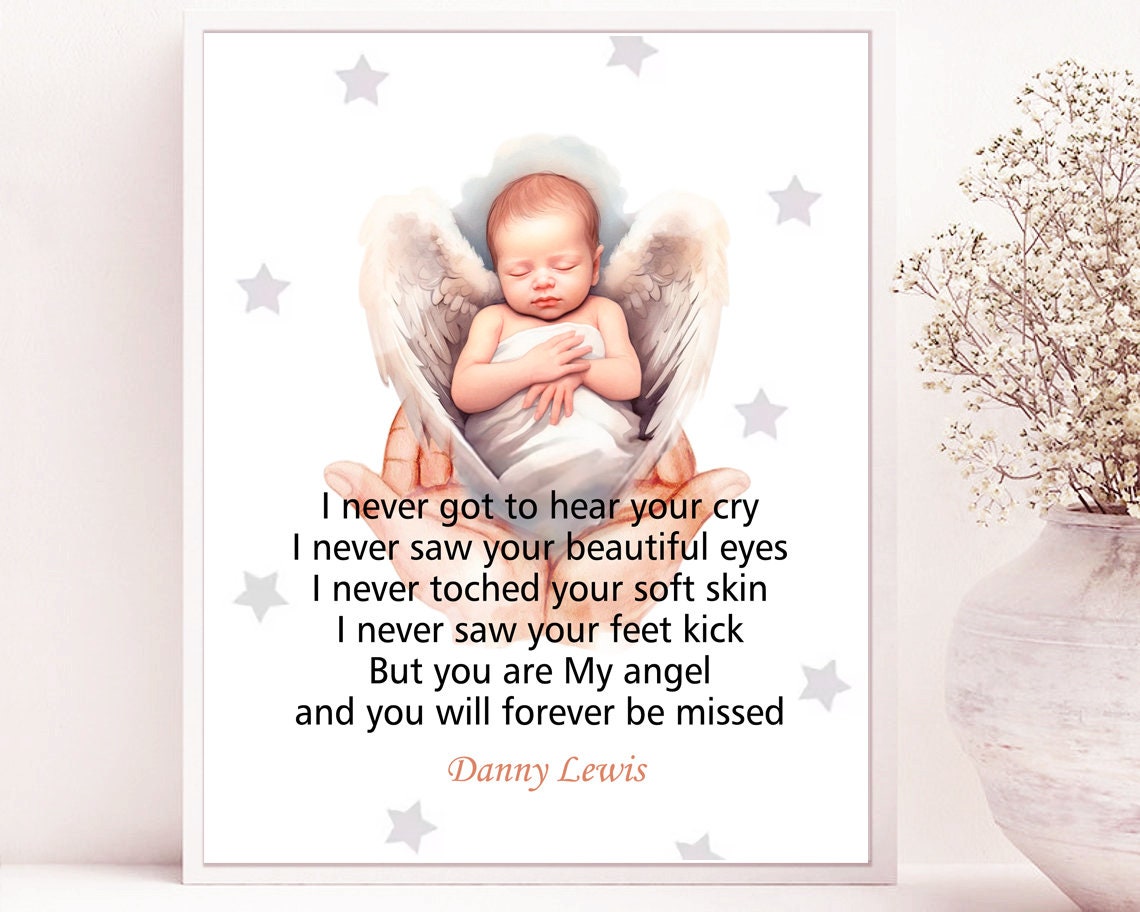 Loss of Baby | Stillborn | Sympathy Gift | My Little Angel | Always in My  Heart | Poem for Unborn Child | in Loving Memory of Baby - Etsy, image size:1140x912