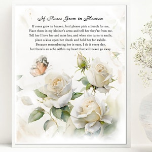 Poesia per la mamma / Se le rose crescono in cielo / Poesia della memoria / Poesia per la mamma, la nonna / La mamma in cielo / Ricordo sulla mamma / Regalo di condoglianze