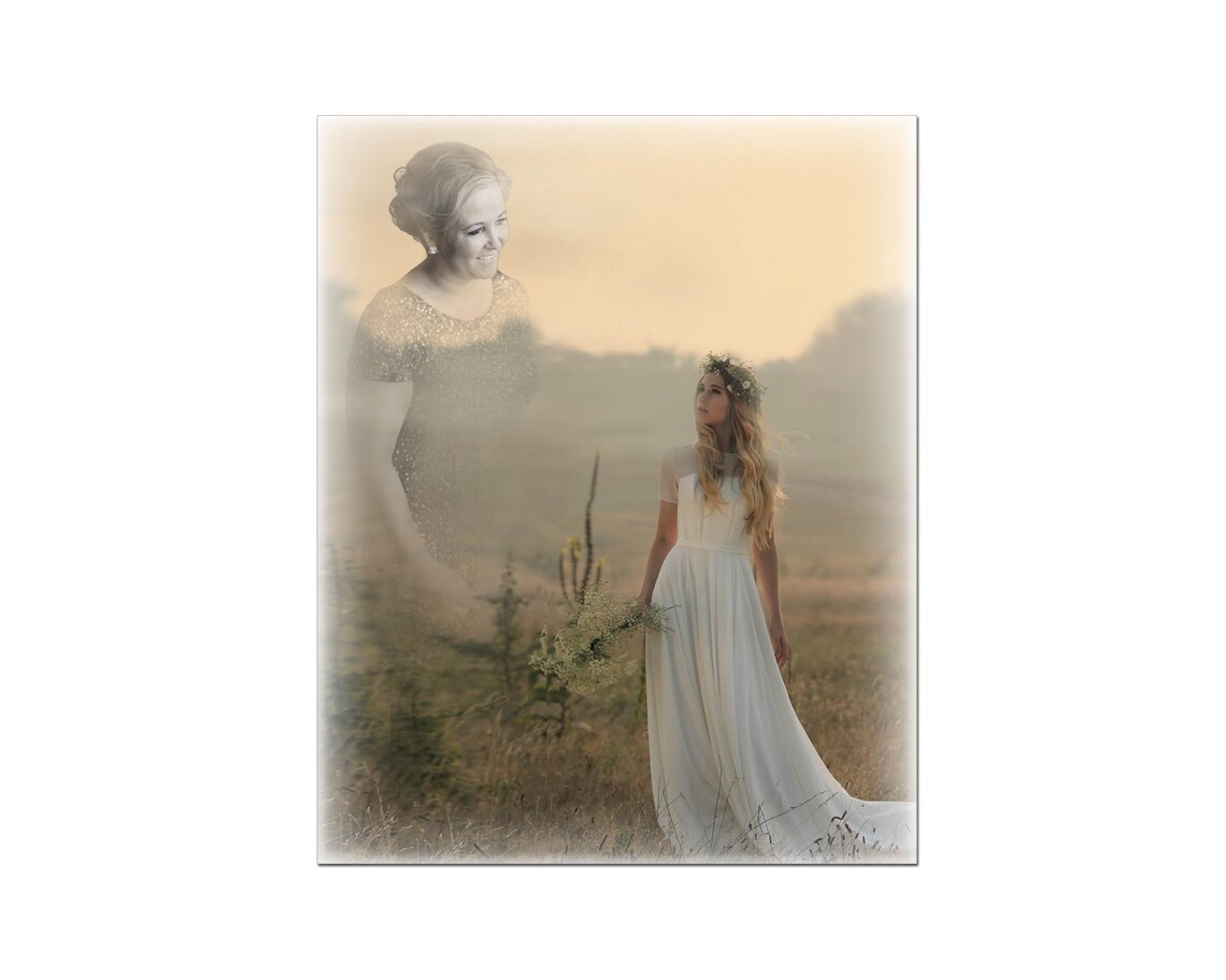 Adding deceased person to photo Add A Deceased Family Member Etsy