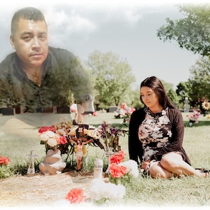 Add  deceased loved one to any photo, Add deceased person, deceased loved one, memory picture, combine photos, loved one in the sky