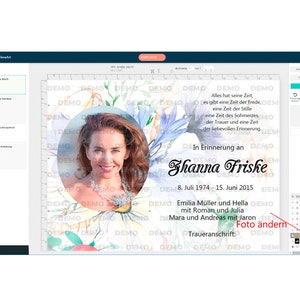 Schoene Traueranzeigen Mit Wildblumen Nachruf Für Frauen Trauer ...