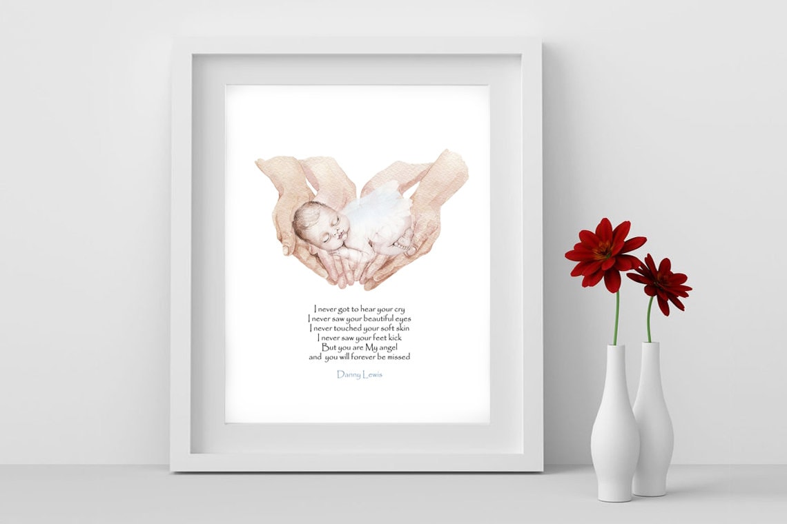 Poem for stillborn baby baby loss I never got to hear your Etsy