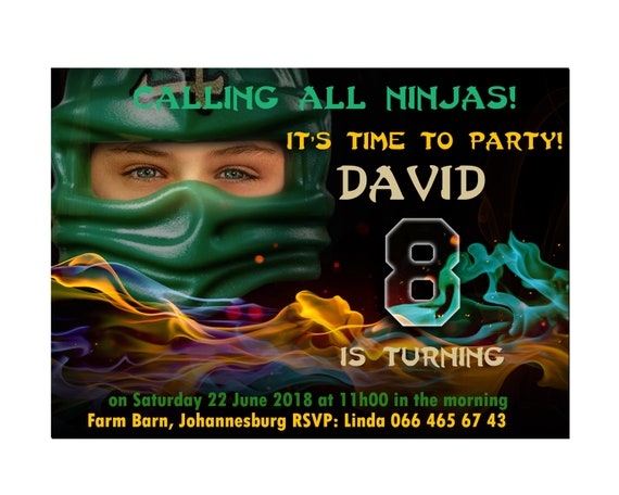 5 Cartes Invitation Anniversaire Ninjago N 24 5 Cartes Invitation Anniversaire Ninjago N 24