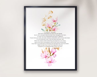 Family prayer, Prayers for your family for strength and comfort, Flower wall art decor, Picture with orchids, Decor for bedroom, living room