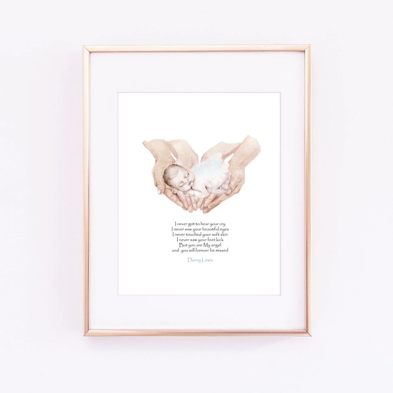 Poem for stillborn baby baby loss I never got to hear your Etsy