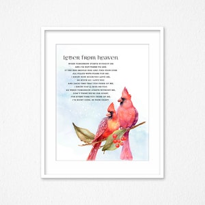 Cuando el mañana comienza sin mí, Carta del cielo, Poema fúnebre, Regalo de condolencias de Navidad, Pérdida de un ser querido, Regalo conmemorativo de Navidad