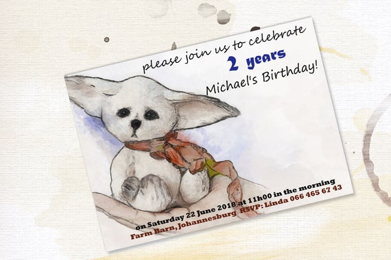 Birthday Invitation - Turning 1, 1st Birthday, 2nd Birthday Invita ion, boy 2 years old , Second Birthday Invitation, Kids   Invitation