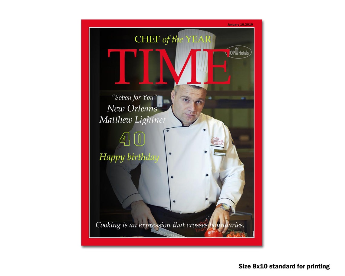 Time magazine cover Gift for teacher Gift for boss Gift for Etsy