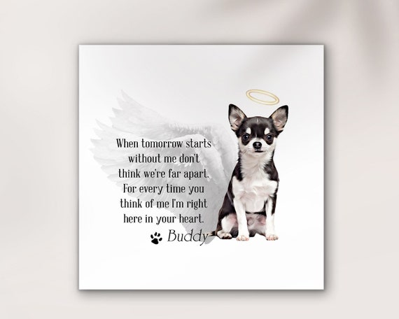 Dog Memorial Gift Wall Art When Tomorrow Starts Without Me -  Portugal