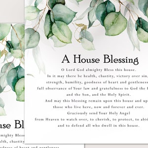 House Blessing Prayer Print, Prayer for new house, Bible verse picture, Blessing new house, Christian wall home decor, gift for family image 2