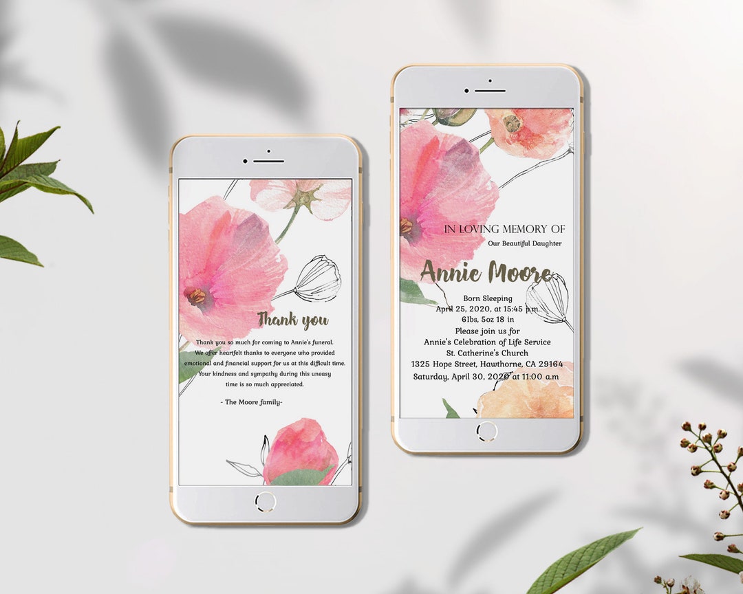 Digital Funeral Service Program Template for Baby Funeral - Etsy