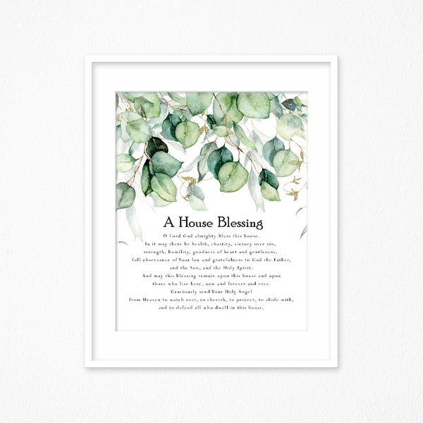 House Blessing Prayer Print, Prayer for new house, Bible verse picture, Blessing new house, Christian wall home decor, gift for family