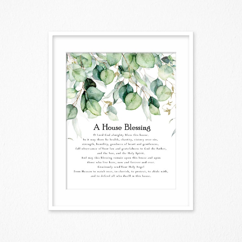 House Blessing Prayer Print, Prayer for new house, Bible verse picture, Blessing new house, Christian wall home decor, gift for family image 1