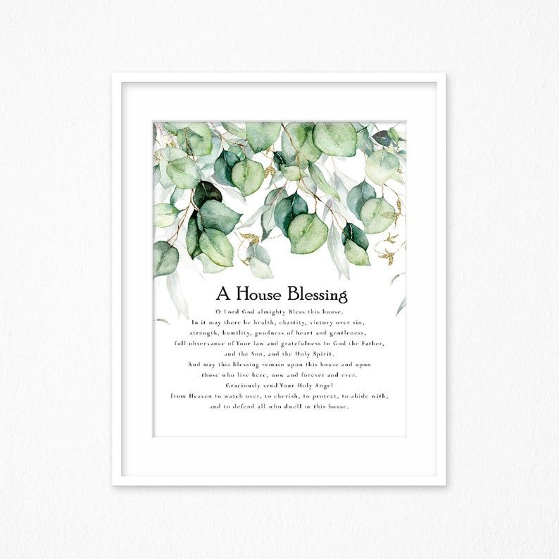 House Blessing Prayer Print Prayer for New House Bible Verse Etsy