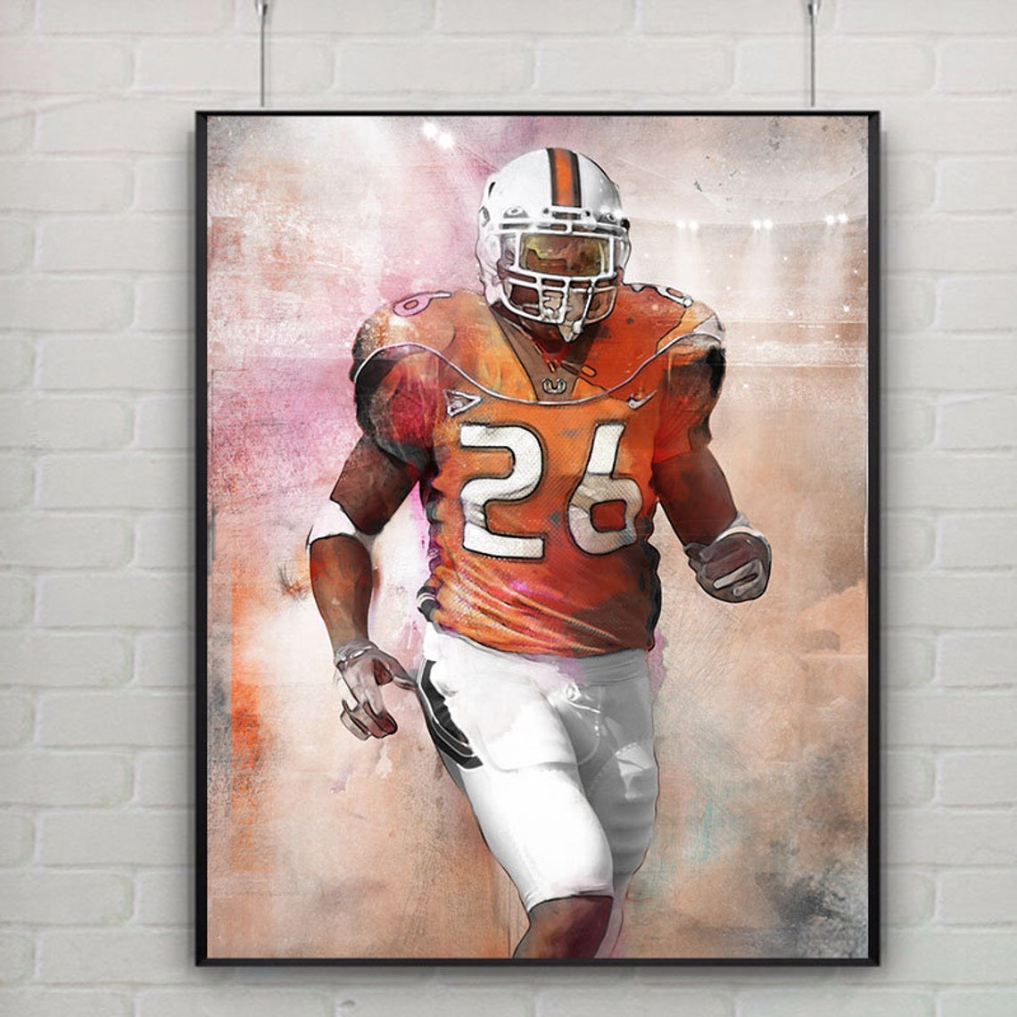 Sean Taylor 26 Digital Prints Watercolor Art Print Wall Etsy