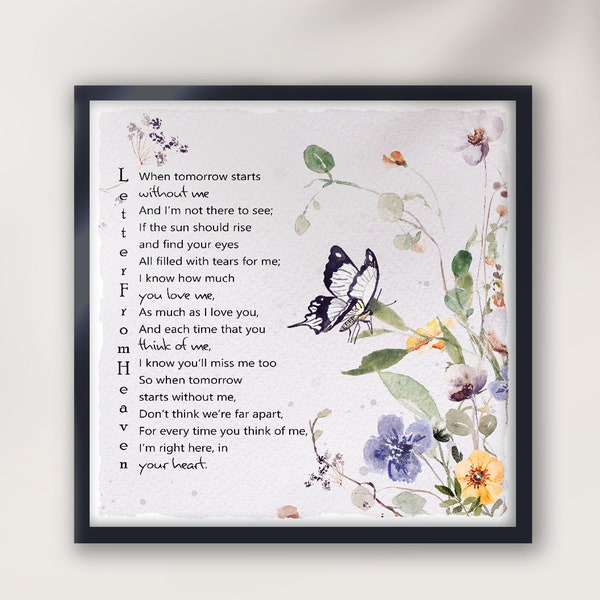 Letter From Heaven Print Poem Etsy Canada
