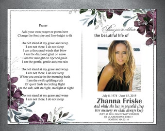 funeral announcement woman mom grandma woman funeral program word funeral Death Announcement Electronic Funeral Mobile Sms Invitation Floral