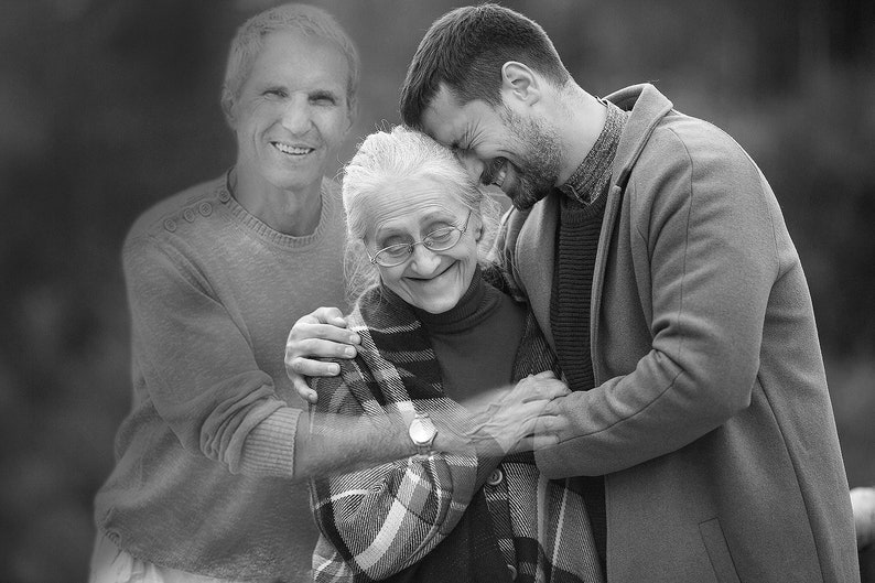 Add A Deceased Family Member To any Photo Memorial photo in Etsy