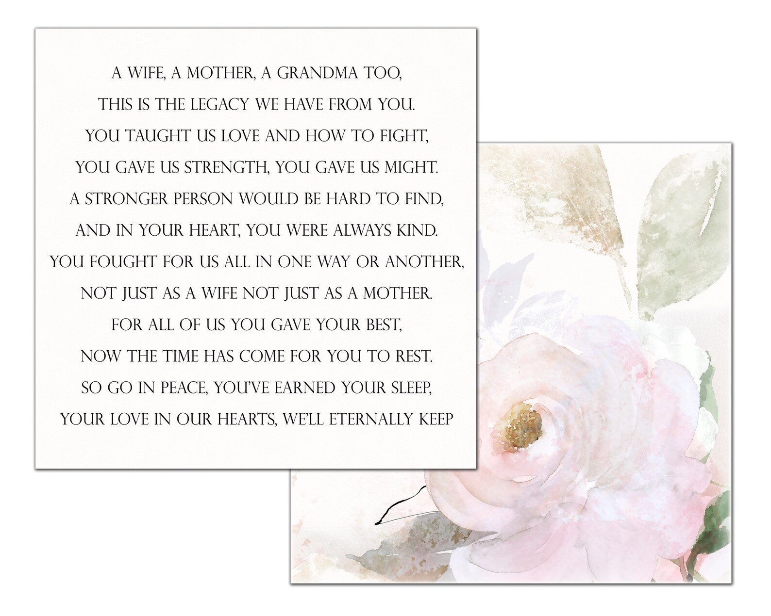Trauerkarte Für Die Mutter – Aluminium-Gedenkkarte „Letters To My Mom From Heaven“, 8,5 X 5,4 Cm