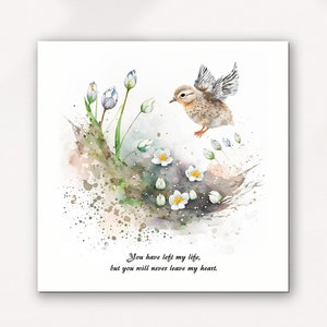 Loss of baby | You have left my life, but you will never leave my heart | Miscarriage gift | Always in my heart |Sympathy gift | Infant loss