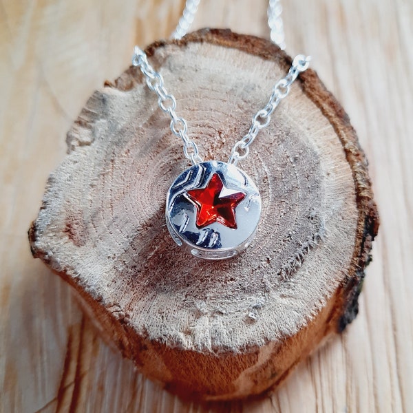 Winter soldier necklace, Bucky Barnes star symbol necklace, Avengers Marvel Necklace