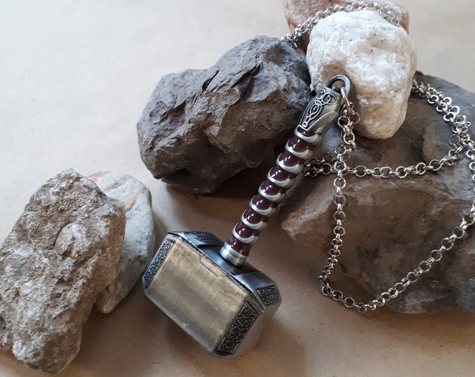 Thor Hammer Necklace Marvel Thor Hammer Pendant Thor Hammer Etsy