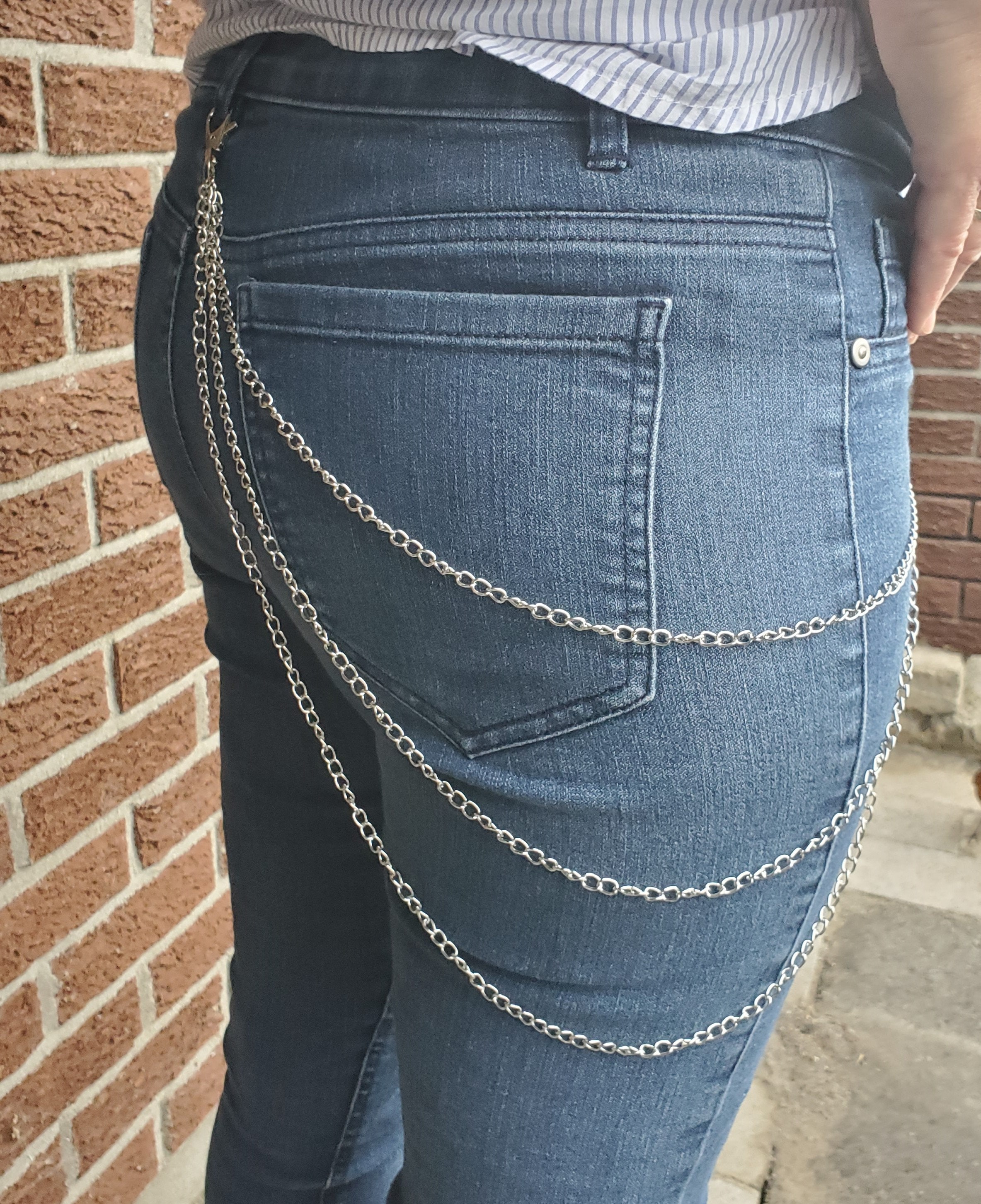 Pant chain belt 5mm 3 layer chain for pants Punk rocker Etsy