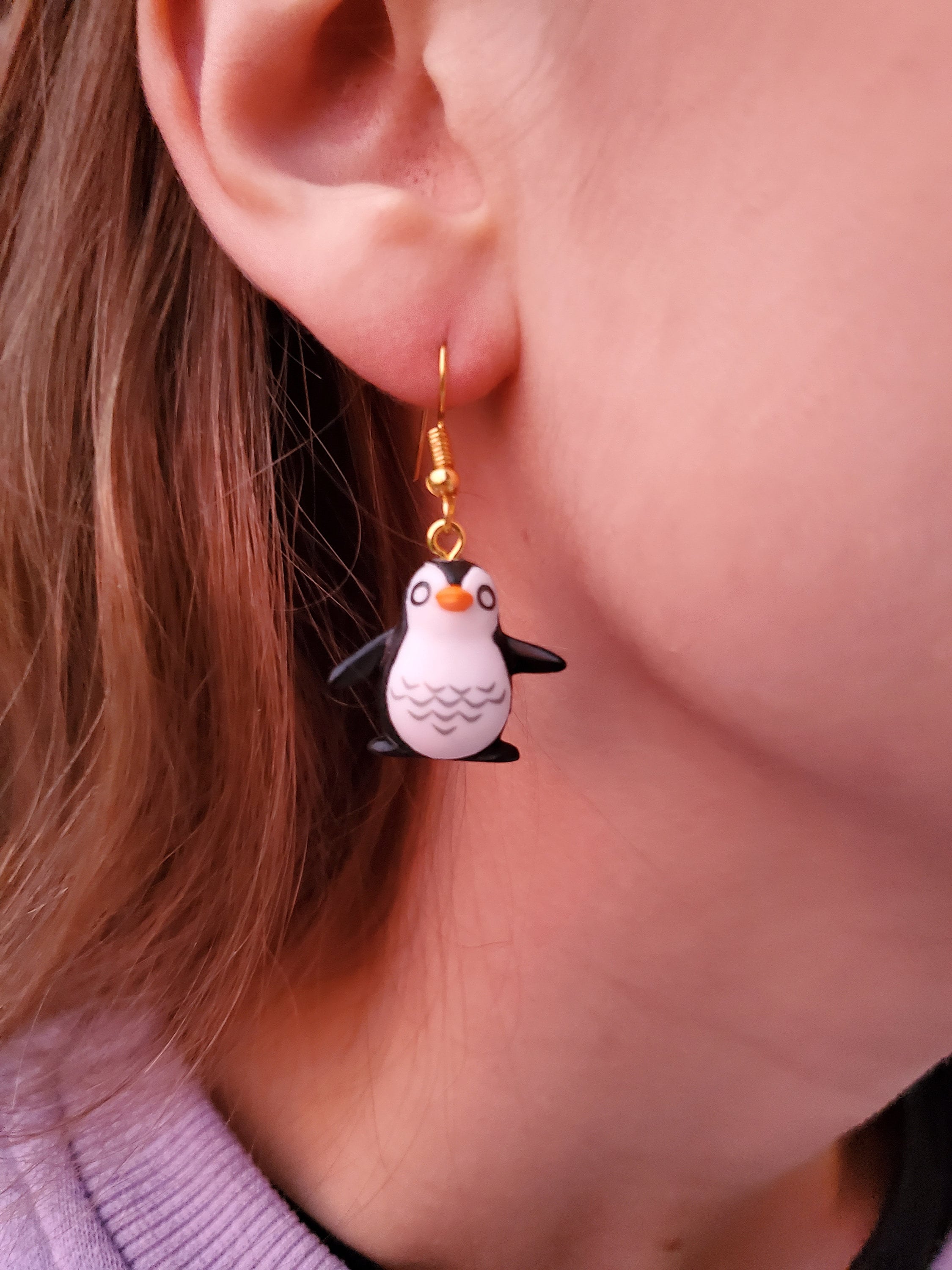Penguin earring sale