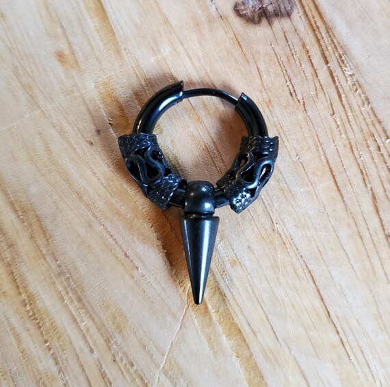 Cupimatch Boucles D'oreilles Gothiques En Forme De Croix Inversée En Acier Inoxydable Pour Homme Et Femme, Métal, Andere