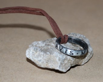 Uncharted ring, Sic Parvis Magna Ring Pendant Necklace, Nathan Drake's Ring, So great and so small, Greatness from small beginnings