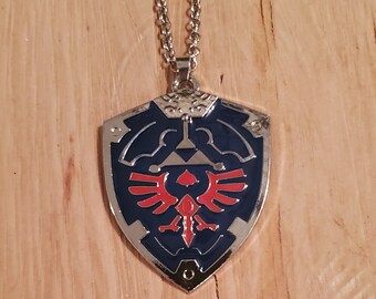 Hylian Shield Necklace: Legend of Zelda Gamer Jewelry