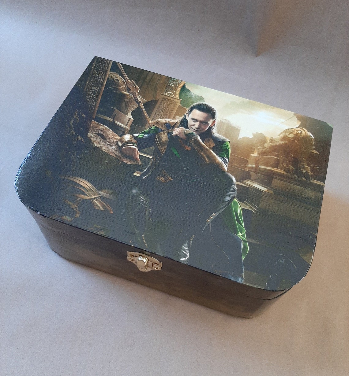 Loki wooden box Marvel Loki Keepsake box Loki Storage box | Etsy