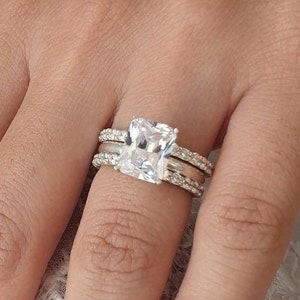 39 Ct Moissanite Verlobungsring Im Strahlenschliff Etsy