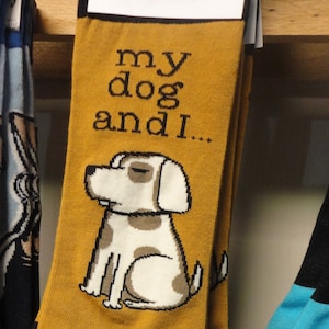 Chaussettes - Mon chien et moi parlons de merde de toi