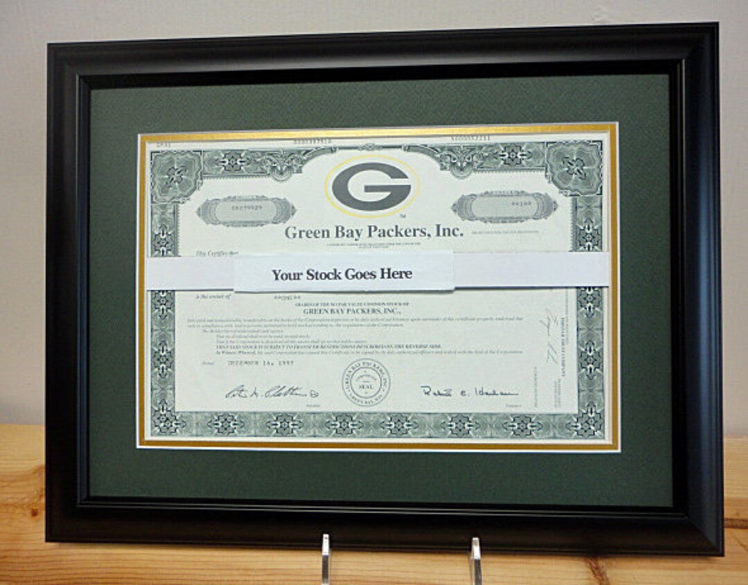 Green Bay Packer Stock Frame Etsy