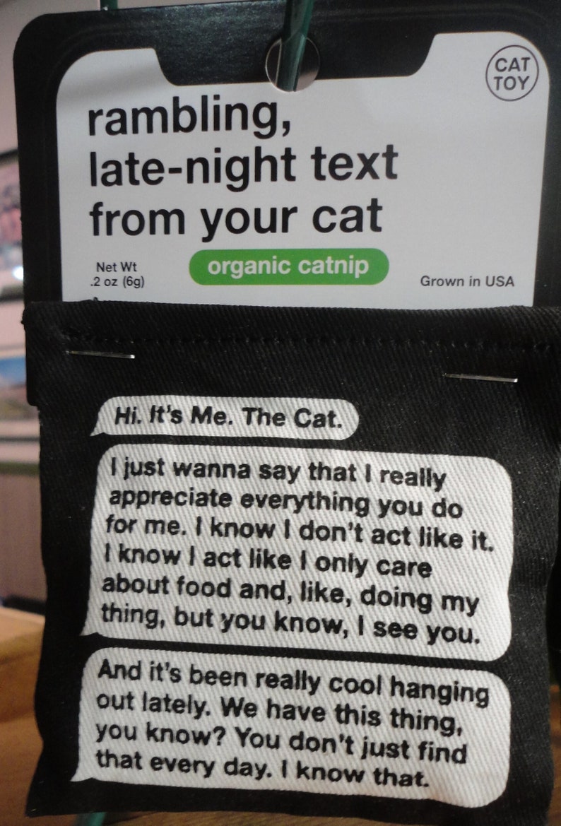 Cat - Kitten -catnip Toy -text From Cat ... - Etsy