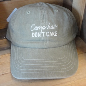Camp Hair-Don&#39;t Care - Baseball Cap