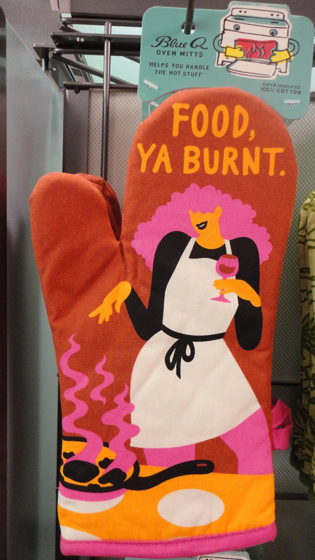 Oven Mitt Retro Fun Food Ya Burnt - Etsy